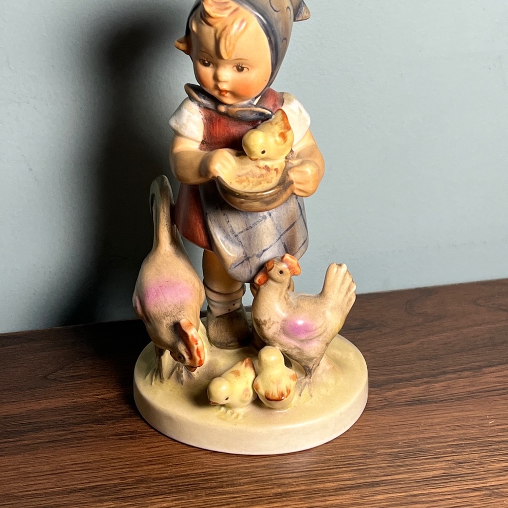 Vintage‎ Hummel Figurine with Child and Chickens